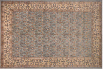 handmade Transitional Kafkaz Chobi Ziegler Lt. Green Lt. Green Hand Knotted RECTANGLE 100% WOOL area rug 12 x 18
